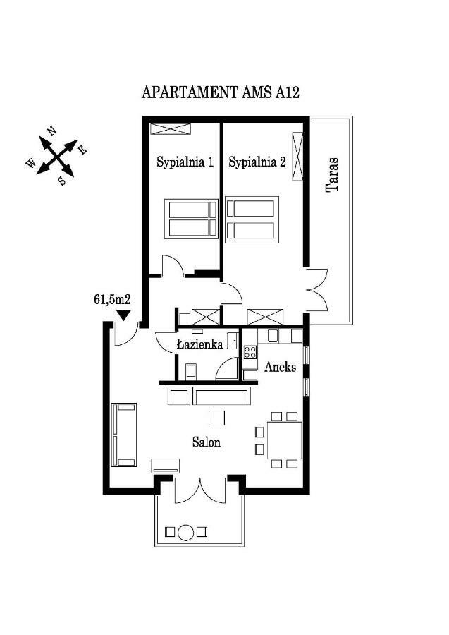 Apartament Ams A12 Apartment Rewal Bagian luar foto